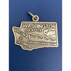 .925 Washington State Sterling Silver Jewelry Charm #Seattle #travel #adventure